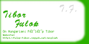 tibor fulop business card